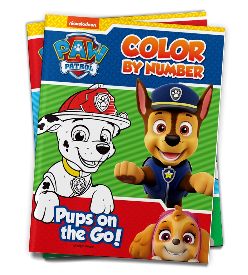 Pups on the Go: Paw Patrol, Color By Number Activity Book