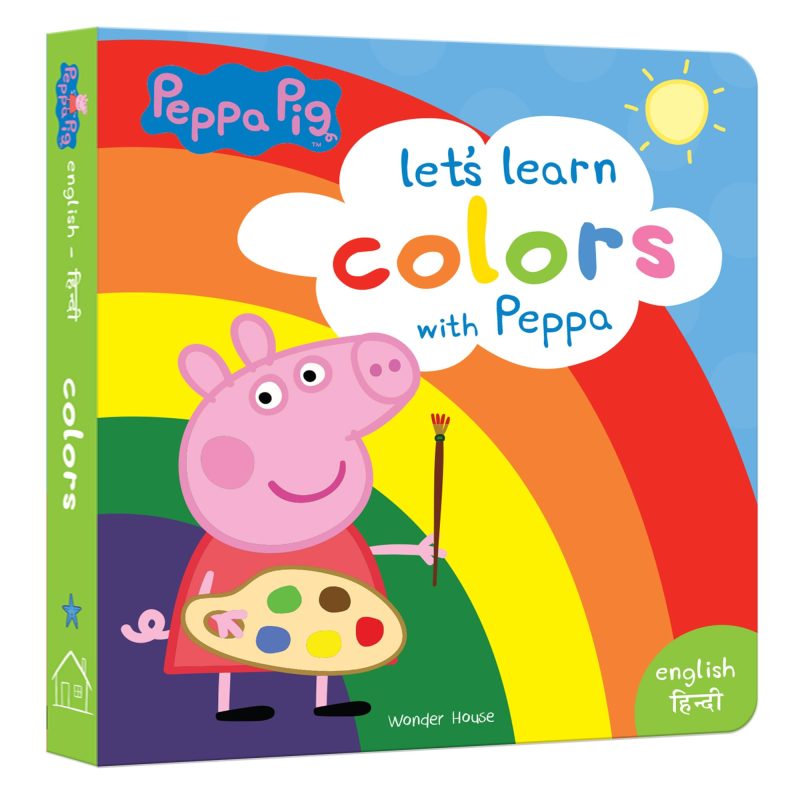 Peppa Board Book - Let's Learn Colors with Peppa - English & Hindi: Early Learning for Children