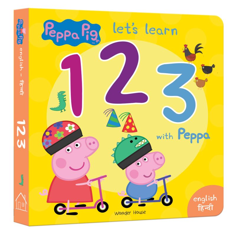 Peppa Board Book - Let's Learn 123 with Peppa - English & Hindi: Early Learning for Children