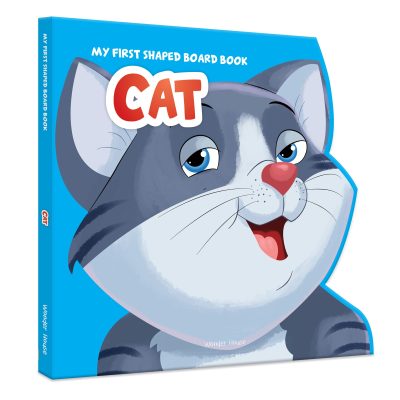 My First Shaped Board Book Illustrated Cat - Animal Picture Book For Kids Age 2+ Board Book