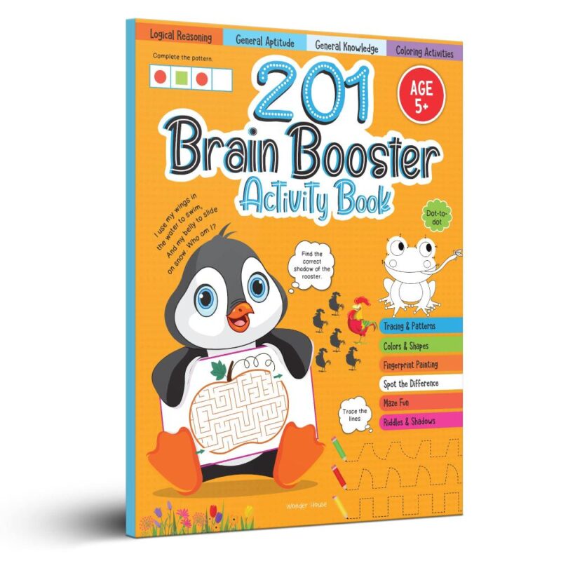 201 Brain Booster Activity Book - Fun Activities and Exercises For Children: Tracing & Pattern